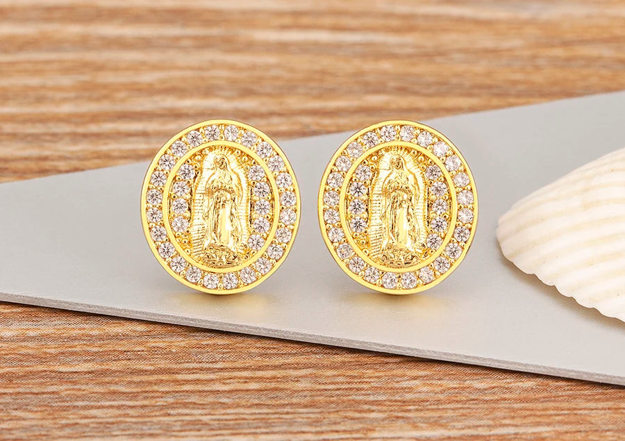 Brinco Nossa Senhora Regina Caeli Banhado a Ouro