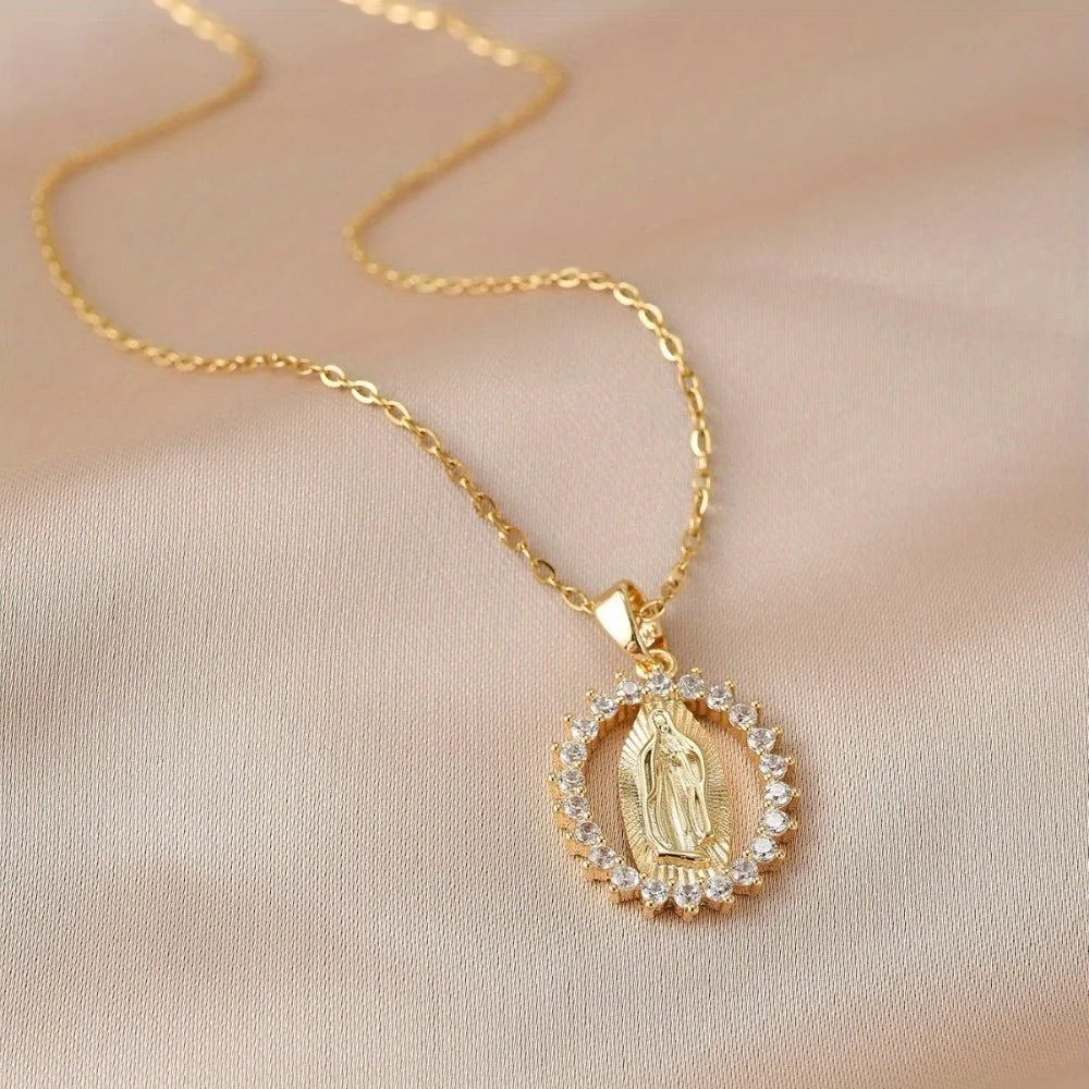 Conjunto Nossa Senhora com Colar e Brincos TP-04044-02 Soul Fé