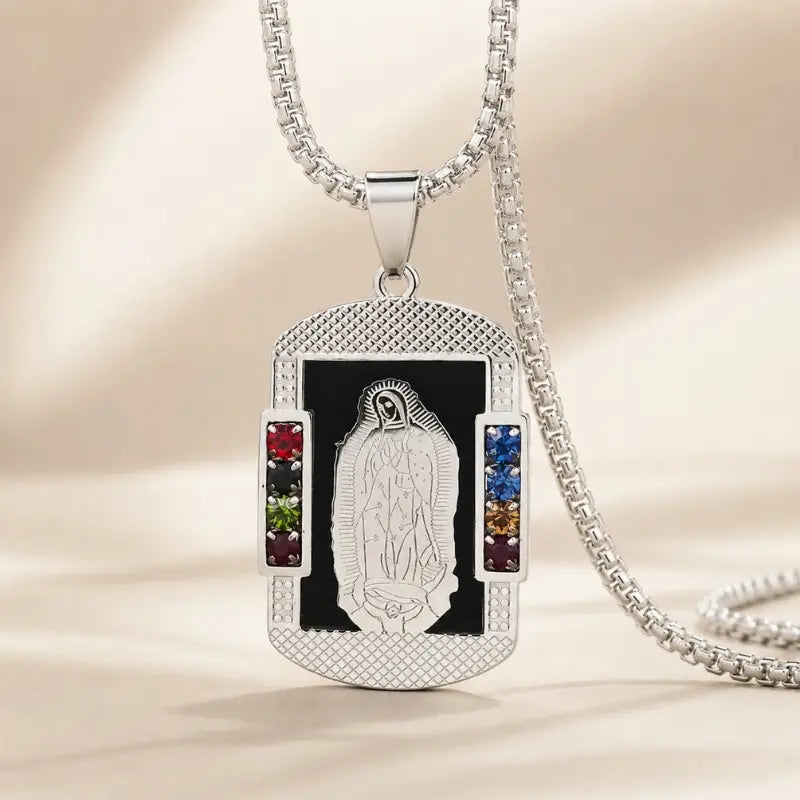 Colar-Nossa-Senhora-Aparecida-Relicario-De-Luz-De-Prata-Soul-Fe