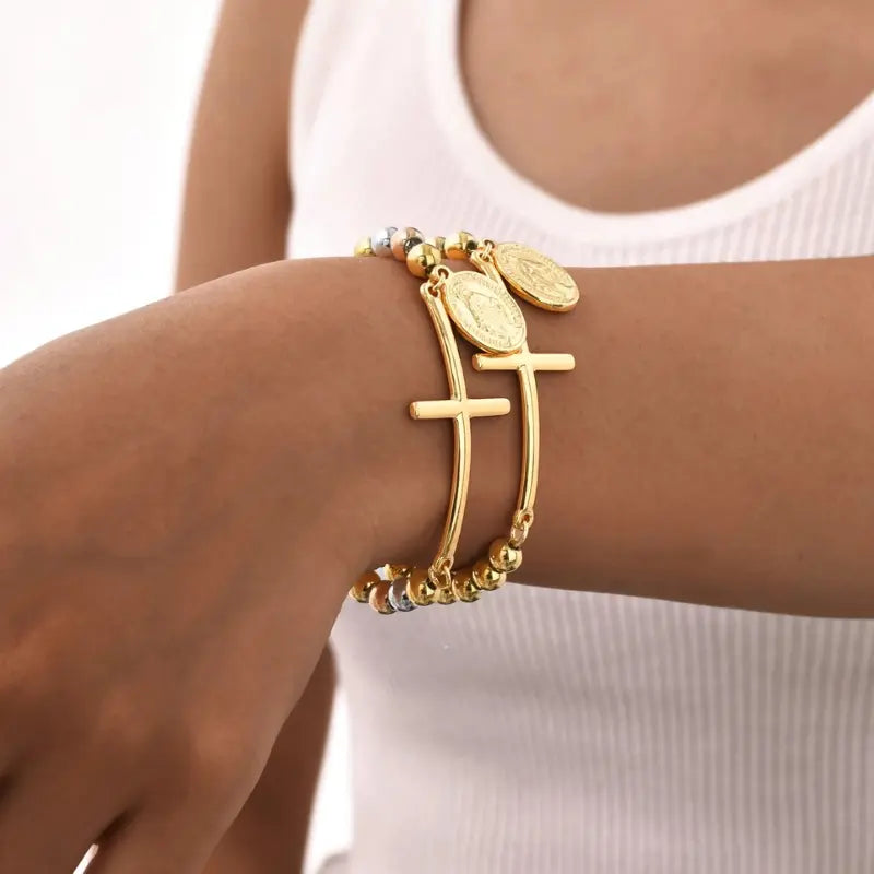 Pulseira-Sao-Bento-Pax-Benedicta-Banhada-Em-Ouro-18k-Soul-Fe