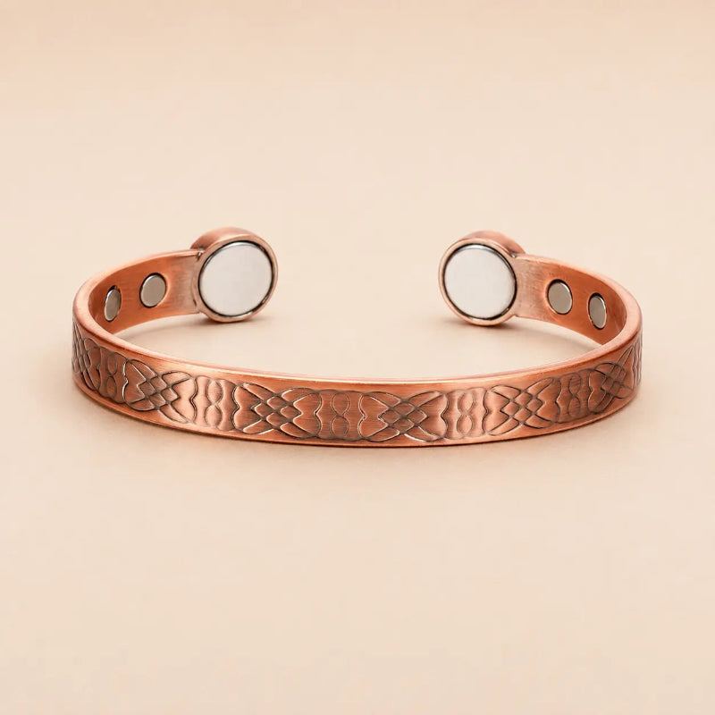 Pulseira de Cobre  Magnética Nó Infinito Vintage Soul Fe