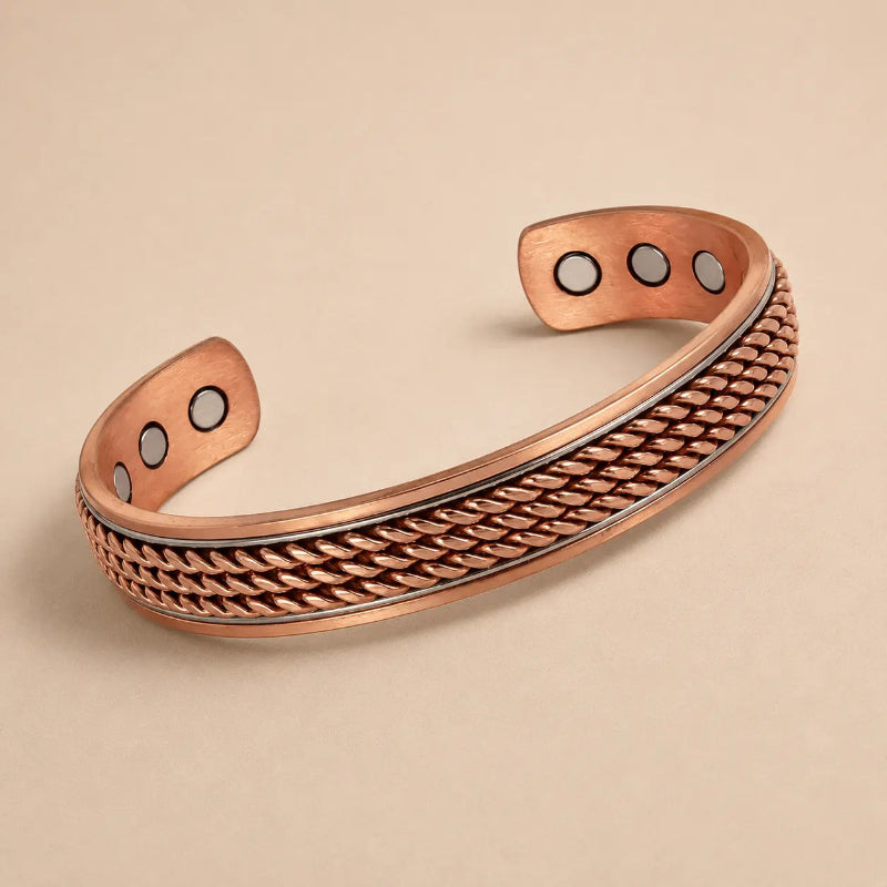 Pulseira de Cobre Trama Imperial Magnética Soul Fe